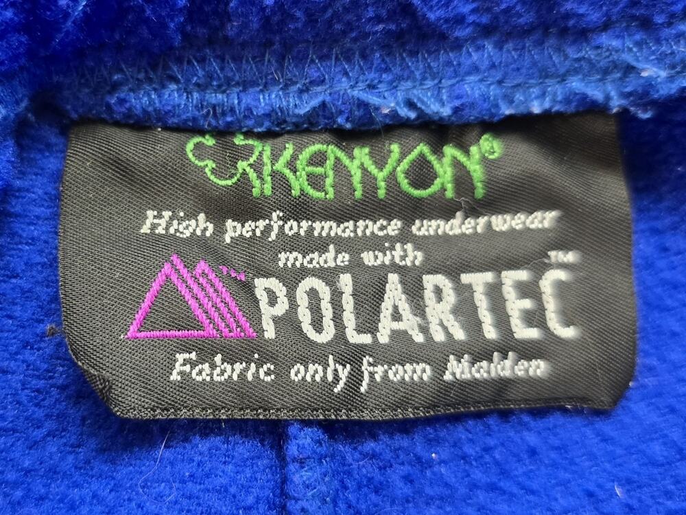Vintage 90s Kenyon Polartec Fleece Base Layer Pants Blue Ankle Zip Mens Large...